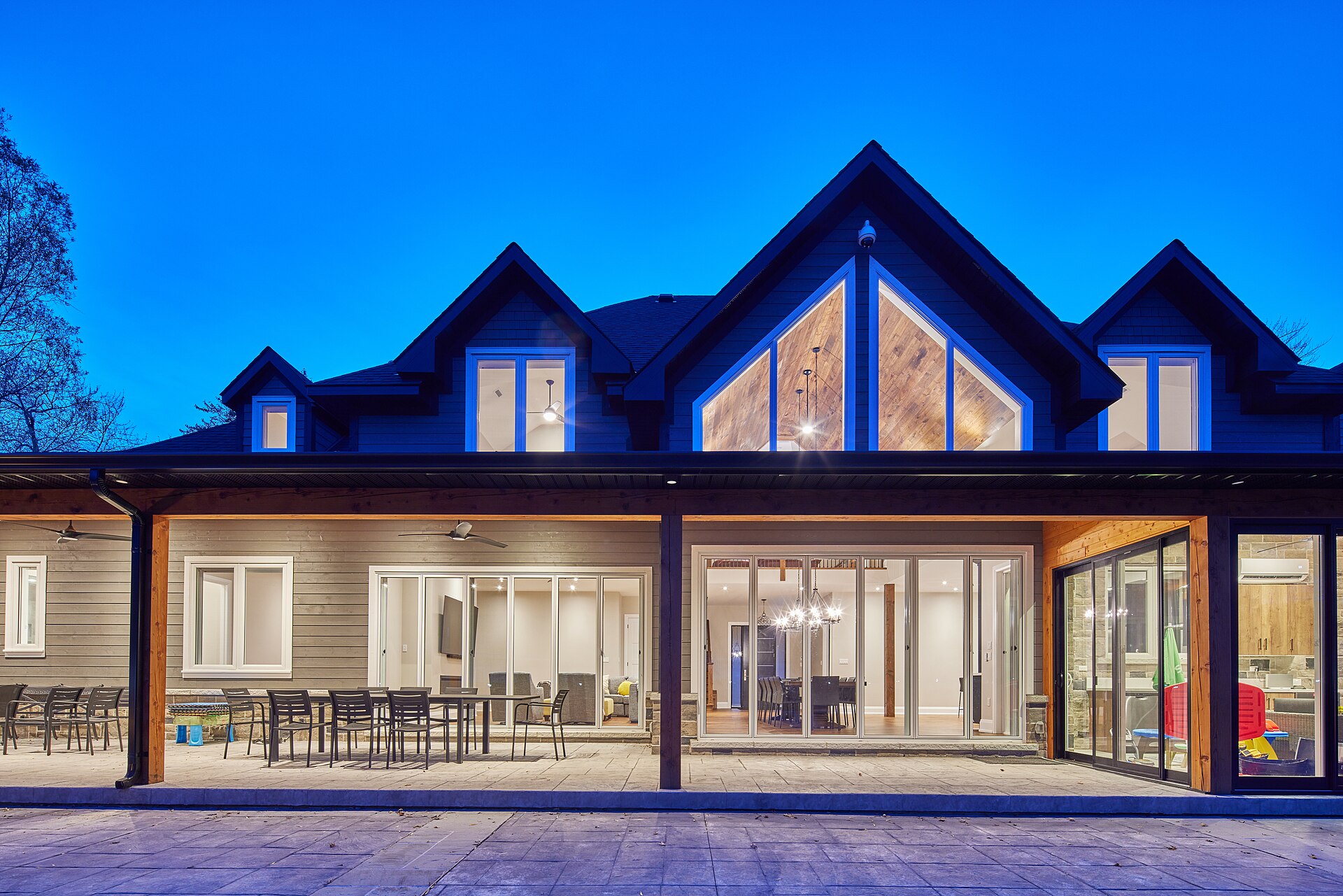 Modern house with large PVC windows and doors